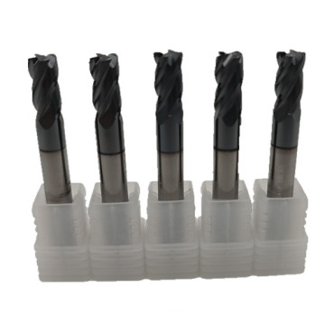 CNC Cutting Tools Carbide 4 Flutes High Strength Corner Radius End Mills For Metal